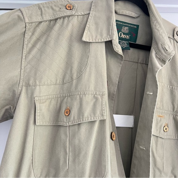 ORVIS Vintage Khaki Fly Fishing Utility Field Jacket Chore Coat M - Picture 5 of 16
